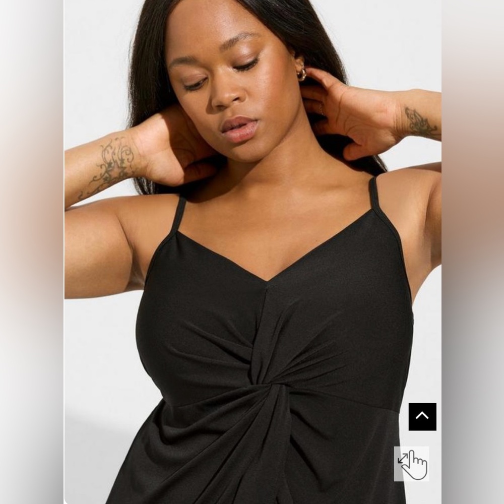 TORRID Studio Crepe V-Neck Twist Tank